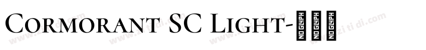Cormorant SC Light字体转换